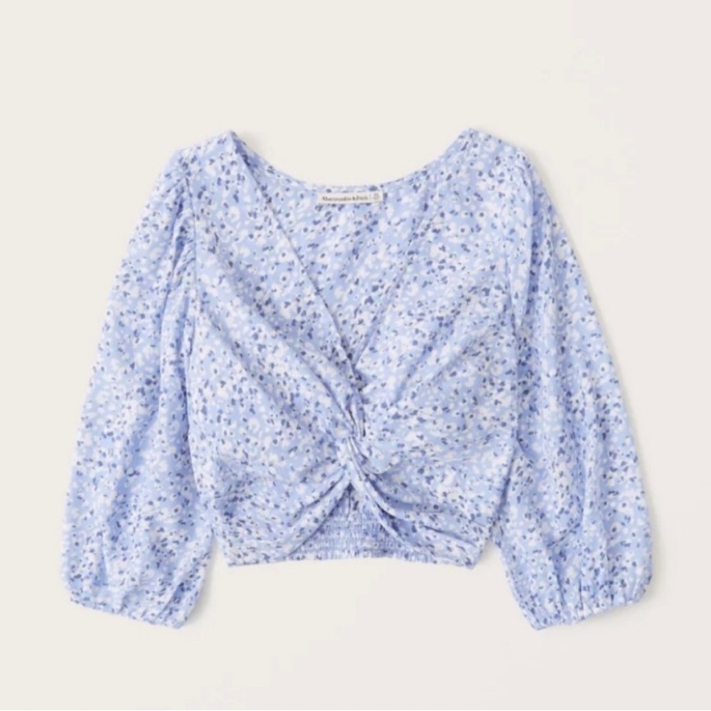 Abercrombie Floral Blue Women's Top